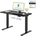 Produktbild: FLEXISPOT Elektrisch höhenverstellbarer Schreibtisch 120x80cm, 100KG Tragkraft, Doppelmotor, 4 Memory Funktion, 25mm Einteilige Tischplatte (Schwarz) - Schwarz