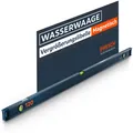 Produktbild: Wasserwaage magnetisch 120cm - Bruchfeste Weitwinkellibelle inkl. 2 Gefälle-A...