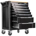 Produktbild: Stix Werkstattwagen UltimatePro C7 mit 7 kugelgelagerten Schubladen, stabilem Gummiholz-Arbeitsbereich, Lochblech-Seiten, abschließbar, mobil mit 4 Rollen