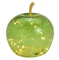 Produktbild: Wurm Lampe Apfel (S) Glas, Grün, Leuchte Apfel mit LED Lichterkette, Dekolampe, Dekoleuchte, Tischleuchte, Apfellampe