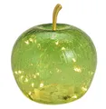 Produktbild: Dekoleuchte Apfel (S) Glas, Grün mit LED Lichterkette, Apfel Lampe, Dekolampe, T