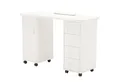 Produktbild: Barberpub Schminktisch Barberpub Studiotisch Manikürtisch Nageltisch 0600, mit Schubladen, mit Schrank, Rollen, MFC, 120 × 47 × 80 cm