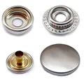 Produktbild: 15mm Silber Druckknöpfe, Metall Nähzubehör Buttons Knöpfe zum Annähen Jessey Snaps für DIY Basteln Stoff, Kleidung Taschen