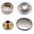 Produktbild: 15mm Silber Druckknöpfe Metall Nähzubehör Buttons Knöpfe zum Annähen Jessey S...