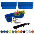 Produktbild: Blumenkasten Pflanzkasten 10er-Set Blau Einsatz für Europaletten Balkonkasten