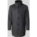 Produktbild: Tom Tailor Regular Fit Wollmantel mit Stehkragen in Dunkelgrau Melange, Größe XXL