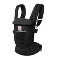 Produktbild: Ergobaby Adapt Babytrage für Neugeborene ab Geburt, 3-Positionen SoftFlex Mesh Ergonomische Babybauchtrage Rückentrage Baby-Tragetasche, Onyx Black
