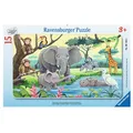 Produktbild: RAVENSBURGER RAHMENPUZZLE TIERE AFRIKAS 15 TEILE RAHMEN-PUZZLE NEU