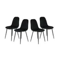 Produktbild: Polsterstuhl 4-er Set  ¦ schwarz ¦ Maße (cm): B: 54,5 H: 89