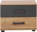 Produktbild: Wimex Nachtschrank Malmoe, Nachttisch 52x38x40cm, 2 Schubladen einzeln oder im praktischen 2er Set, rusikaler look, Industrial Design