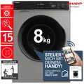 Produktbild: Sharp ES-PRO814SA-DE Waschmaschine 8 kg Silber AllergySmart WIFI VeeZy App 2ML