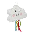 Produktbild: Relaxdays Pinata Wolke, zum Aufhängen, Kinder, Mädchen & Jungs, Geburtstag, Piñata zum selbst Befüllen, Regenbogen, bunt