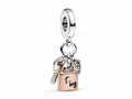 Produktbild: Pandora Charm Anhänger 782506C01 Schlüssel & Vorhängeschloss - Silber & Roségold Verg. - Zirkonia