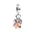 Produktbild: Pandora Charm Herz ROSE-782506C01, Herz, Liebe, Zirkonia, Schlüssel, Schloss