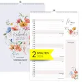 Produktbild: heaven+paper Paarplaner 2 Spalten Wildblumen natur - Kalender für zwei 2026 mit Feiertagen, Schulferien, Wandkalender 2026 Paarkalender (Wildflower, 2 Spalten)