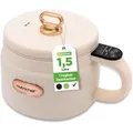 Produktbild: NutriChef 1,6 QT Tragbarer Elektrischer Reiskocher & Lunch Maker, Multifunktional & Antihaft-Keramikbeschichtung, Weiß