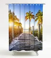 Produktbild: Sanilo Duschvorhang Fort Lauderdale 180 x 200 cm, hochwertige Qualität, 100% Polyester, wasserdicht, Anti-Schimmel-Effekt, inkl. 12 Duschvorhangringe