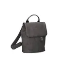Produktbild: Zwei Kleiner Damenrucksack Mademoiselle.M MR45 Mini-Rucksack 2 Liter klassisch-eleganter Daypack mit Magnet-Verschlussklappe, Reißverschlussfach am Rücken & Schlüsselring (nubuk-stone)