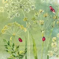 Produktbild: 20 Servietten Ladybirds Marienkäfer Tiere Gräser Natur Garten grün Deko 33x33cm