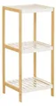Produktbild: Beistellregal aus Bambus mit 3 Böden - Standregal, 34 x 80 x 33 cm