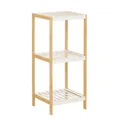 Produktbild: Beistellregal aus Bambus mit 3 Böden - Standregal, 34 x 80 x 33 cm