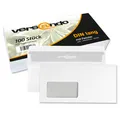Produktbild: 100 Briefumschläge DIN lang mit Fenster weiß DL Briefhüllen haft/selbstklebend