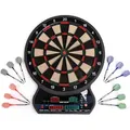 Produktbild: meteor Dartboard Darts Set mit 4 LED Kinder Erwachsene Spiel