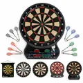 Produktbild: Elektronische 4-LED Dartscheibe Profi Dartboard 12 Pfeile 202 Spiele Dartboard🎯