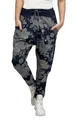 Produktbild: Mississhop 130 Damen Hose Blumen Sweatpants Jogginghose Baumwolle Freizeithose Boyfriend Sporthose Blumenprint Blau
