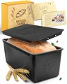 Produktbild: KRUSTENZAUBER Brotbackform mit Deckel – Kastenform Brot aus Kohlenstoffstahl für perfekte Hitzeverteilung bis 260°C, Ideal für Sauerteig & Kastenbrote, Antihaft Backform für gleichmäßige Kruste & Form