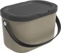 Produktbild: Rotho Biomülleimer 3,2 L Albula - Mülleimer 22,2 x 17,2 x 14,7 cm - Abfalleimer mit Deckel - Müllbehälter mit Griffen - Küchenabfalleimer