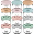 Produktbild: KeaBabies 12er-Pack Babynahrung Aufbewahrung Glas - Leckfest, Mikrowellengeeignet Baby Nahrungsbehälter, Kleinkind Brei Beikost Einfrieren Behälter, BLW Zubehör Baby, BPA-Frei (Musk Dusk)