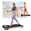 Produktbild: Hop-Sport Laufband HS-850WP Primo, Walking Pad - Geschwindigkeit bis 8 km/h, Lauffläche 45x110 cm, 2,5-PS-Motor, Laufband für Zuhause mit Holzrahmen - Schwarz/Bronze