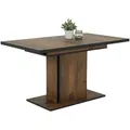 Produktbild: Carryhome Esstisch, Schwarz, Dunkelbraun, Holzwerkstoff, rechteckig, Säule, Bodenplatte, 80x76x120-160 cm, ausziehbar, Variantenauswahl, Esszimmer, Tische, Esstische, Esstische ausziehbar