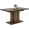 Produktbild: Esstisch Ariana I - Oldwood / schwarz - ausziehbar - Maß 120-160 x 80 x 76 cm - Braun/Schwarz