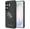 Produktbild: Guess Handyhülle Hülle grau Galaxy S26 Ultra Kunstleder Big Logo goldfarben Metall 6,9 Zoll, Kantenschutz