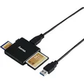 Produktbild: hama USB-3.0-Multikartenleser Multi-microSD, SD, Compact Flash-Kartenleser schwarz
