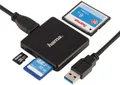 Produktbild: Hama Kartenleser USB3.0 SD microSD CF Card Reader Kabel Notebook PC Schwarz