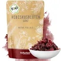 Produktbild: bioKontor – BIO Hibiskusblüten 250g – ganze Hibiskusblüten getrocknet – deutsche Handabfüllung – 100% natürlich aus biologischem Anbau – Hibiskustee lose bio – Hibiskus Tee – Hibiskusblütentee