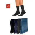 Produktbild: H.I.S Basicsocken Packung, 4 Stk. tlg. mit hohem Baumwollanteil, Gr. 39-42, blau, marine, schwarz, dunkelgrau, , 676272-39