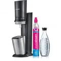Produktbild: SodaStream Wassersprudler Crystal 3.0 Quick-Connect CO2-Zylinder und 1x Glaskaraffen, Silber, Schwar