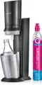 Produktbild: SodaStream Crystal 3.0 Trinkwassersprudler 1 Glaskaraffe 1 Co2 Zylinder Schwarz