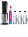 Produktbild: SodaStream Crystal 3.0 Wassersprudler mit 3 Glaskaraffe 1 Co2 Zylinder Schwarz