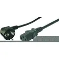Produktbild: Logilink - Stromkabel (250 VAC) - CEE 7/7 (SCHUKO) (M) - IEC 320 EN 60320 C13 - 3 m - 90-Grad-Anschluss - Schwarz (CP095)