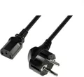 Produktbild: LogiLink Strom Anschlusskabel [1x Schutzkontakt-Winkelstecker - 1x Kaltgeräte-Stecker C13] 3.00m Schwarz