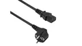 Produktbild: 2m Netzkabel PC Computer  Schutzkontaktstecker 90° auf Kaltgerätebuchse IEC C13