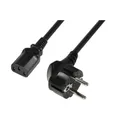 Produktbild: LogiLink CP095 Schutzkontaktstecker 90° auf Kaltgerätebuchse IEC C13 schwarz 3m