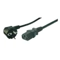 Produktbild: LogiLink CP095 Power cable CEE 7/7 (90ø) to  IEC C13, black, 3 m ~E~