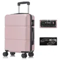 Produktbild: yonsly Premium Reisekoffer TSA-Schloss,YKK-Reißverschluss Hartschalen-Koffer Trolley Kabinenkoffer Rollkoffer Suitcase Handgepäck (Roségold, M)