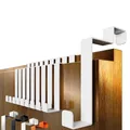 Produktbild: 4smile Türhaken Innenseite, 10 Stück - Weiße Türhaken zum Einhängen, Kleiderhaken Tür für Jacken und Handtücher - Belastbare Türgarderobe Rückseite, hochwertige Handtuchhalter Tür Innen